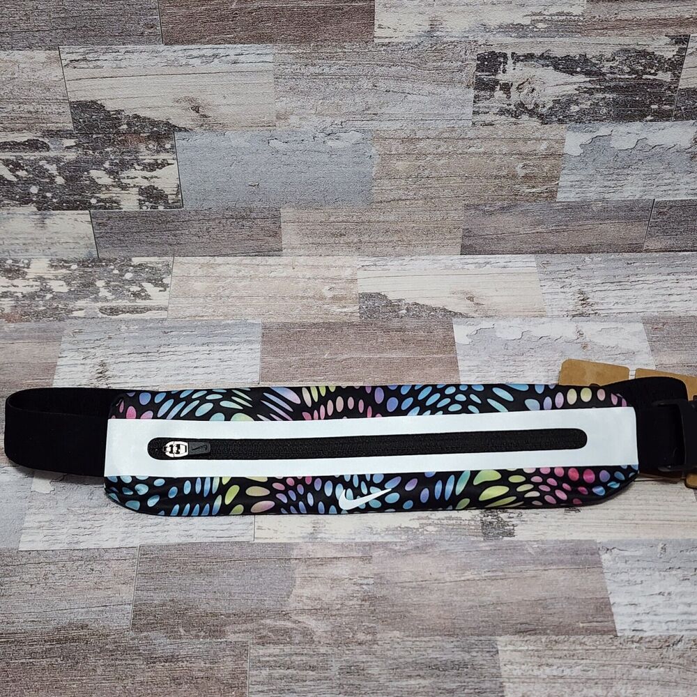 Nike Slim 3.0 Waist Pack Running Fanny Pack Belt Bag Stretch Rainbow NEW‎